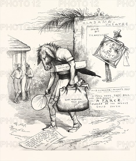 FOOL'S ERRAND!, engraving 1880, us, usa