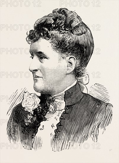 MRS. BARKLY, WIFE OF MR. A.C.S. BARKLY, C.M.G., F.R.G.S. Ex-Governor of Heligoland, GERMAN, DANISH, BRITISH, UK, 1890 engraving