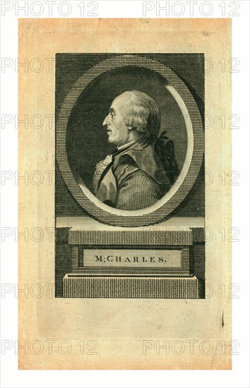 M. Charles,  Head-and-shoulders profile portrait of French balloonist J.A.C. Charles, who made the first flight in a hydrogen balloon, Dec. 1, 1783.