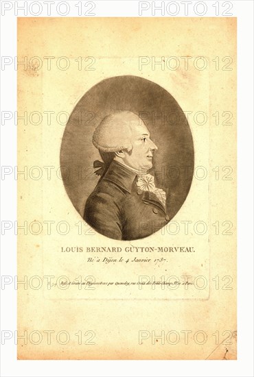 Louis Bernard Guyton-Morveau, born 1737