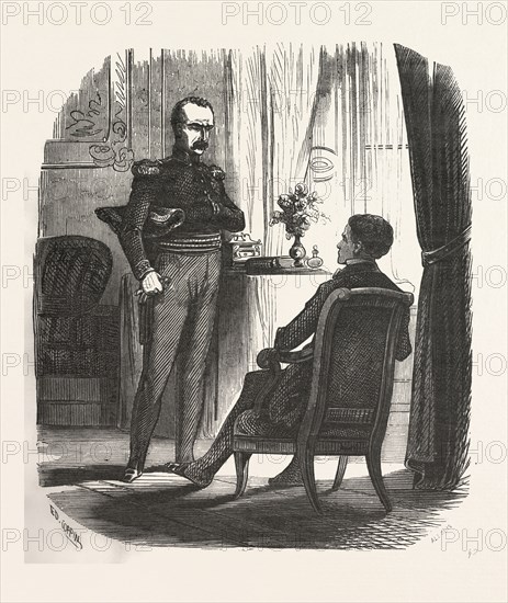 Morcerf, the count of monte christo alexandre Dumas, 1844, historical novel, adventure fiction, romance novel, fiction, 19th century, men, interior, room, chair