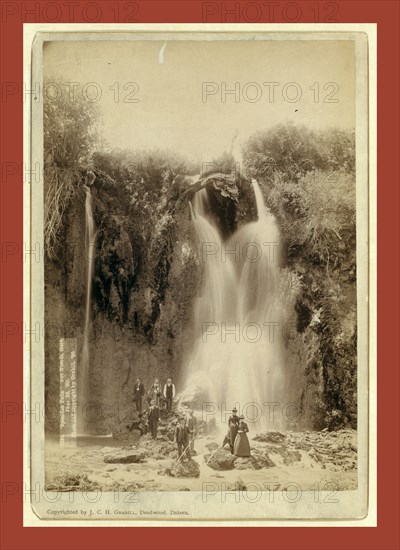 Spearfish Falls. Our friends, there, June 22, 1890, John C. H. Grabill was an american photographer. In 1886 he opened his first photographic studio