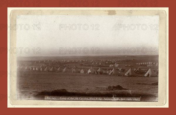 Camp of the 7th Cavalry, Pine Ridge Agency, S.D., Jan. 19, 1891, John C. H. Grabill was an american photographer. In 1886 he opened his first photographic studio