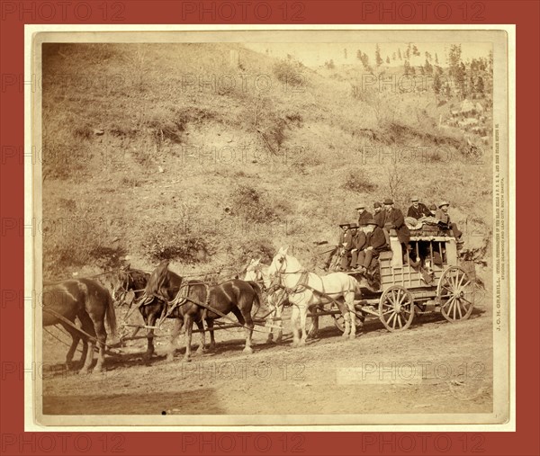 The last Deadwood Coach. Last trip of the famous Deadwood Coach, John C. H. Grabill was an american photographer. In 1886 he opened his first photographic studio