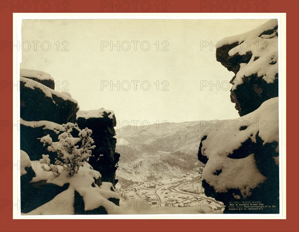 White Rocks. Part of Deadwood as seen from White Rocks, John C. H. Grabill was an american photographer. In 1886 he opened his first photographic studio