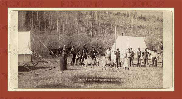 Engineers Corps camp and visitors, John C. H. Grabill was an american photographer. In 1886 he opened his first photographic studio