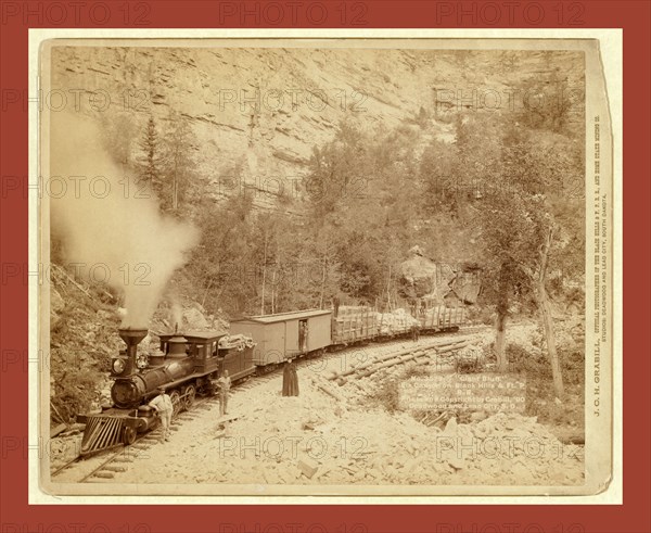 Giant Bluff. Elk Canyon on Black Hills and Ft. P. R.R., John C. H. Grabill was an american photographer. In 1886 he opened his first photographic studio