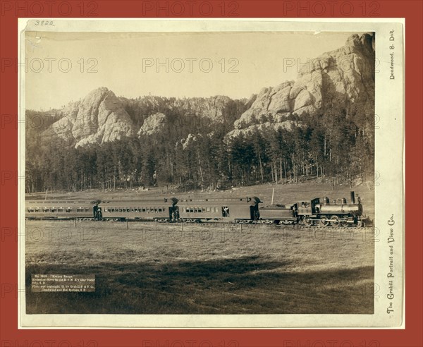 Harney Range. Horseshoe Curve on the B[urlington] and M[issouri River] Ry. near Custer City, S.D., John C. H. Grabill was an american photographer. In 1886 he opened his first photographic studio