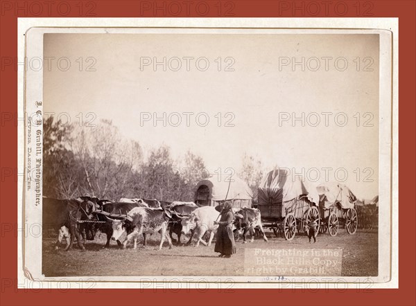 Freighting in the Black Hills, John C. H. Grabill was an american photographer. In 1886 he opened his first photographic studio