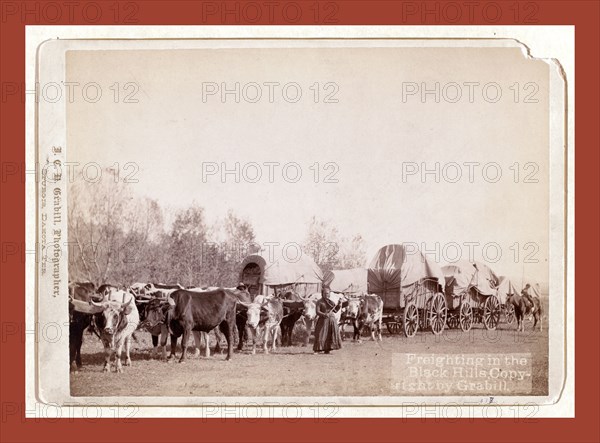 Freighting in the Black Hills, John C. H. Grabill was an american photographer. In 1886 he opened his first photographic studio