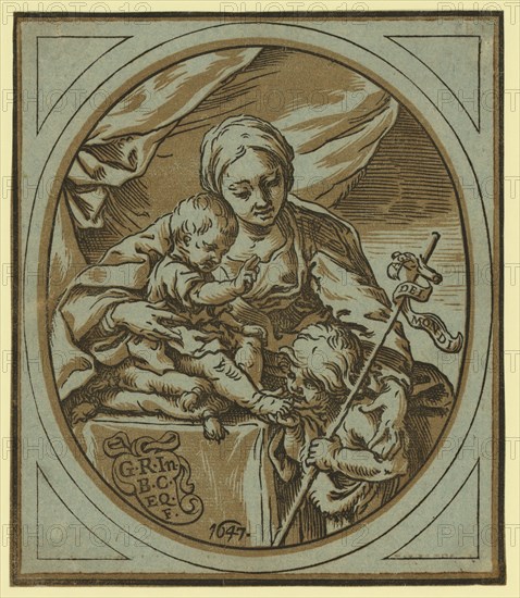 The Virgin, Child, and St. John the Baptist, Coriolano, Bartolomeo, approximately 1599-approximately 1676