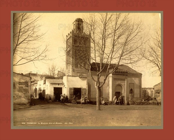 Tlemcen Mosque Abdul-Hassem, Algiers, Neurdein brothers 1860 1890, the Neurdein photographs of Algeria including Byzantine and Roman ruins in Tébessa and Thamugadi; mosques, shrines, public buildings, palaces, and street scenes in Mostaganem, Biskra, Algiers, Tlemcen, Constantine, Oran, and Sidi Bel AbbÃ¨s; and the cathedral at Carthage. Portraits of Algerian people include Berbers, Ouled NaÃ¯l women, and prisoners in Annaba. Tunisian views include mosques, buildings, and street scenes in Tunis.