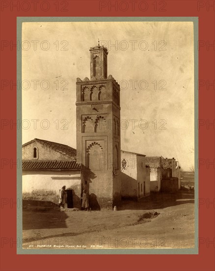 Tlemcen Djama Mosque Bab Zir, Algiers, Neurdein brothers 1860 1890, the Neurdein photographs of Algeria including Byzantine and Roman ruins in Tébessa and Thamugadi; mosques, shrines, public buildings, palaces, and street scenes in Mostaganem, Biskra, Algiers, Tlemcen, Constantine, Oran, and Sidi Bel AbbÃ¨s; and the cathedral at Carthage. Portraits of Algerian people include Berbers, Ouled NaÃ¯l women, and prisoners in Annaba. Tunisian views include mosques, buildings, and street scenes in Tunis.