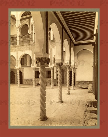 Algiers Court Moorish Palace Archbishop, Neurdein brothers 1860 1890, the Neurdein photographs of Algeria including Byzantine and Roman ruins in Tébessa and Thamugadi; mosques, shrines, public buildings, palaces, and street scenes in Mostaganem, Biskra, Algiers, Tlemcen, Constantine, Oran, and Sidi Bel AbbÃ¨s; and the cathedral at Carthage. Portraits of Algerian people include Berbers, Ouled NaÃ¯l women, and prisoners in Annaba. Tunisian views include mosques, buildings, and street scenes in Tunis.