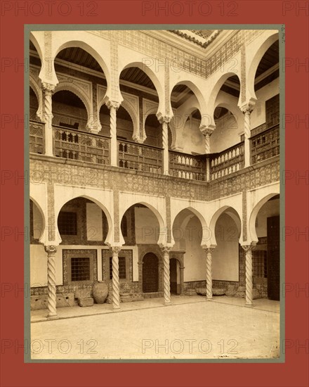Algiers Court Moorish Palace Archbishop, Neurdein brothers 1860 1890, the Neurdein photographs of Algeria including Byzantine and Roman ruins in Tébessa and Thamugadi; mosques, shrines, public buildings, palaces, and street scenes in Mostaganem, Biskra, Algiers, Tlemcen, Constantine, Oran, and Sidi Bel AbbÃ¨s; and the cathedral at Carthage. Portraits of Algerian people include Berbers, Ouled NaÃ¯l women, and prisoners in Annaba. Tunisian views include mosques, buildings, and street scenes in Tunis.