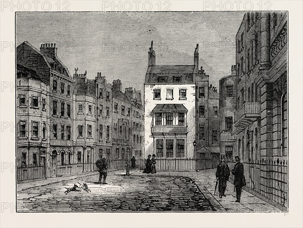 ST. JAMES'S PLACE. London, UK, 19th century engraving