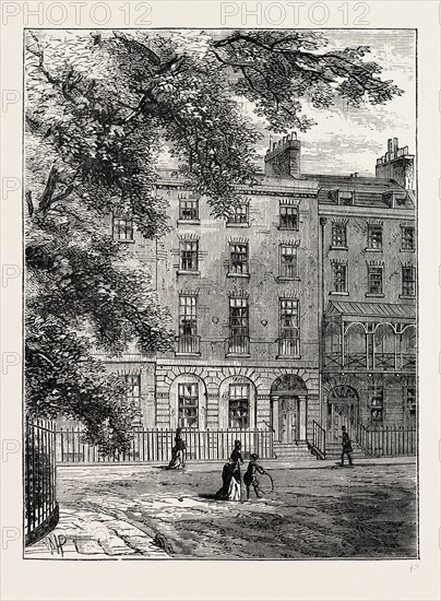 Sir Thomas Lawrence's house, Russell Square, London, UK, 19th century engraving