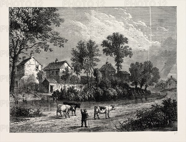 FARM IN THE REGENT'S PARK, 1750. London, UK, 19th century engraving