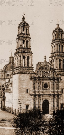 Mexico, the Cathedral, Chihuahua, Jackson, William Henry, 1843-1942, Cathedrals, Mexico, Chihuahua, 1884