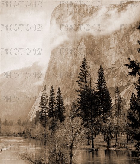 California, El Capitan, Yosemite Valley, Jackson, William Henry, 1843-1942, National parks & reserves, Cliffs, United States, California, Yosemite National Park, United States, California, Yosemite Valley, 1899