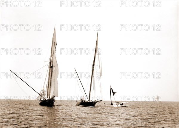 Gracie and Volunteer foul, Gracie (Yacht), Volunteer (Yacht), Goelet Cup Race, Yachts, Regattas, 1891