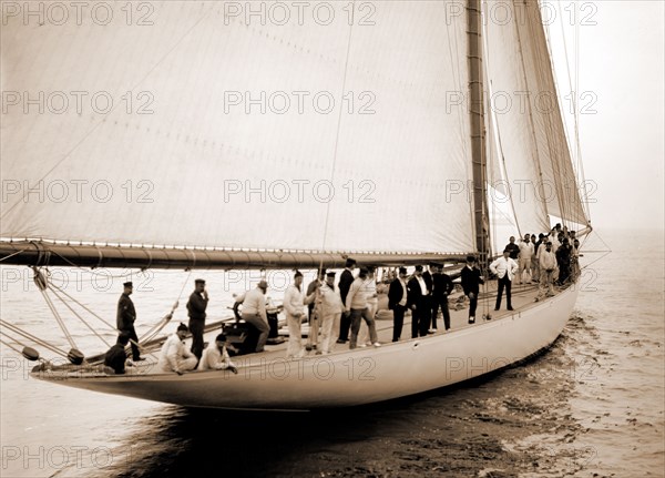 Deck of Vigilant, Vigilant (Yacht), Yachts, Seamen, 1893