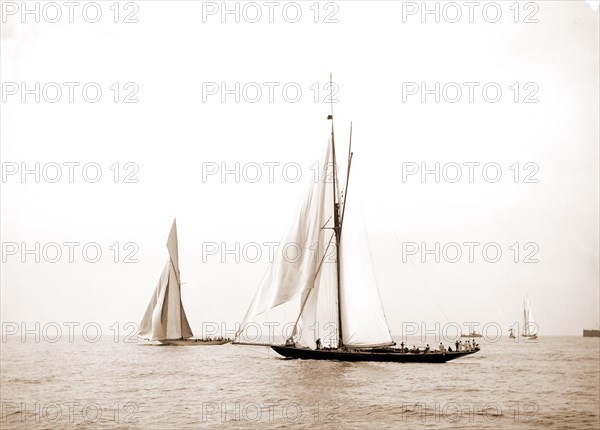 Start, American Cup Race, Vigilant (Yacht), Valkyrie II (Yacht), America's Cup races, Yachts, Regattas, 1893