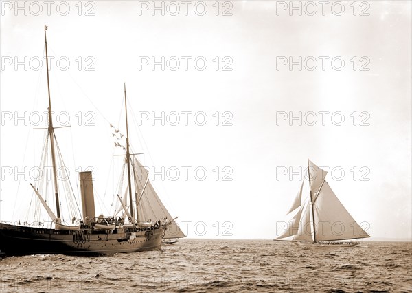 After the start, America's Cup races, Yachts, Regattas, 1893