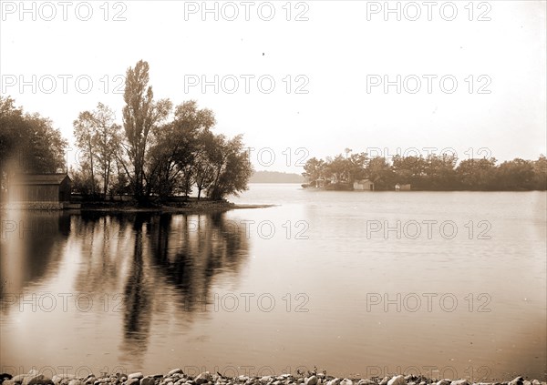 Lake Orion, Mich. from R.R. tracks, Lakes & ponds, United States, Michigan, Orion, Lake, 1890