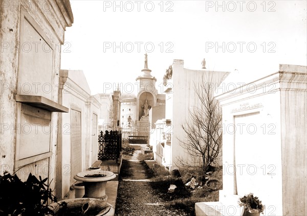 Old St. Louis Cemetery, New Orleans, La, Cemeteries, Tombs & sepulchral monuments, United States, Louisiana, New Orleans, 1900