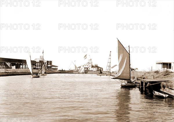 Southern Yacht Club, West End, New Orleans, Southern Yacht Club, Yacht clubs, Clubhouses, Yachts, Piers & wharves, United States, Louisiana, New Orleans, 1900