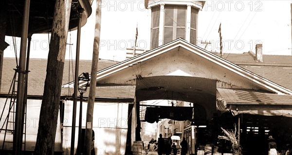 The Poydras Market, New Orleans, Jackson, William Henry, 1843-1942, Markets, Streets, United States, Louisiana, New Orleans, 1880