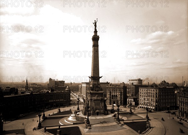 Soldiers and Sailors Monument, Indianapolis, Ind, Monuments & memorials, Plazas, United States, History, Civil War, 1861-1865, United States, Indiana, Indianapolis, 1900
