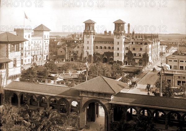 The Alcazar, St. Augustine, Fla, Jackson, William Henry, 1843-1942, Hotels, Resorts, United States, Florida, Saint Augustine, 1894