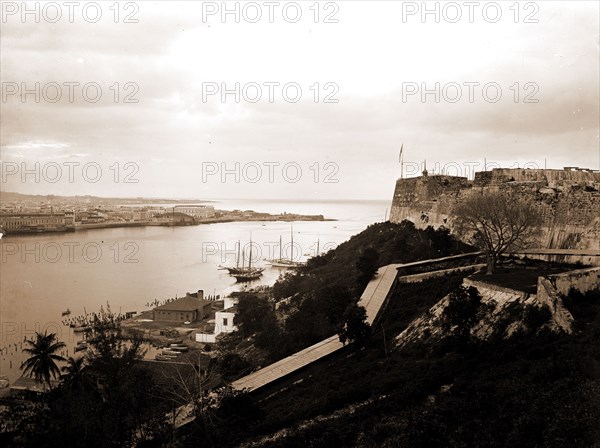 Cabanas, La Punta, and mouth of harbor, Havana, Punta (Havana, Cuba), Castillo de San Carlos de la Cabana (Havana, Cuba), Forts & fortifications, Harbors, Cuba, Havana, 1880