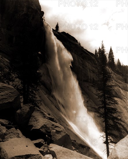 Nevada Fall, Jackson, William Henry, 1843-1942, Waterfalls, National parks & reserves, United States, California, Nevada Fall, United States, California, Yosemite National Park, 1890