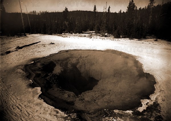 The morning glory, Upper Geyser Basin, Jackson, William Henry, 1843-1942, Geysers, United States, Wyoming, Upper Geyser Basin, United States, Yellowstone National Park, 1902