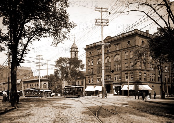 Congress Square, Portland, Me, Streets, Organizations' facilities, Young Men's Christian associations, United States, Maine, Portland, 1904