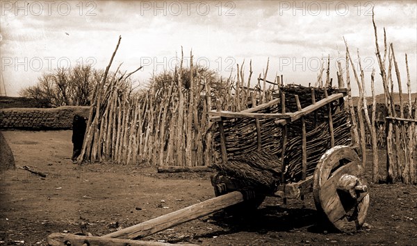 A relic of the past, Jackson, William Henry, 1843-1942, Carts & wagons, United States, New Mexico, San Juan, 1880