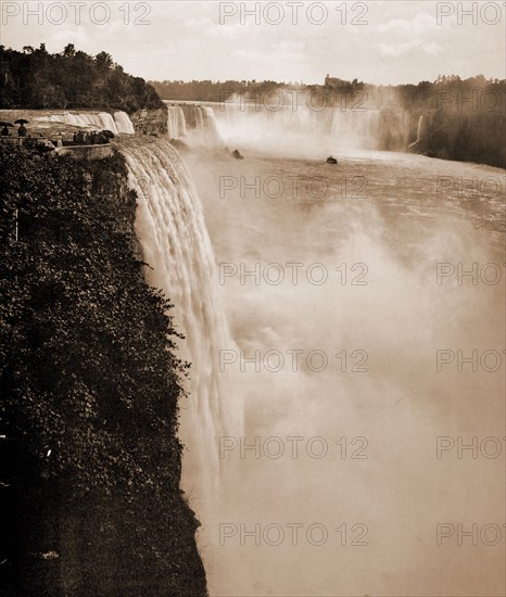 Niagara Falls from Prospect Point, Jackson, William Henry, 1843-1942, Waterfalls, United States, New York (State), Niagara Falls, Canada, Ontario, Niagara Falls, 1900