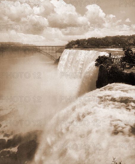 American Falls from Goat Island, Jackson, William Henry, 1843-1942, Waterfalls, United States, New York (State), Niagara Falls, 1912