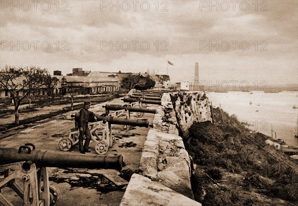 El parapeto de la Cabana, Habana, Jackson, William Henry, 1843-1942, Forts & fortifications, Cuba, Havana, 1900