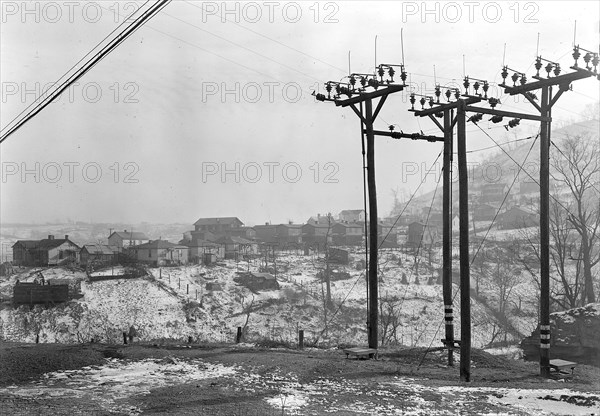 Scott's Run, West Virginia. Troop Hill - An abandoned coal camp on Scott's Run, West Virginia, December 22, 1936. Mine closed early in 1936. Scene taken from main highway entering Scott's Run, March 1937, Lewis Hine, 1874 - 1940, was an American photographer, who used his camera as a tool for social reform. US,USA