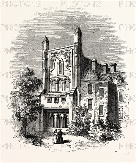 St. Stephen's Chapel, Thames, London, England, engraving 19th century, Britain, UK