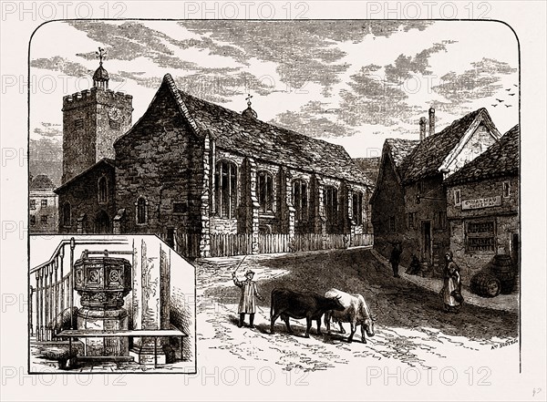 St. Margaret's, Uxbridge, UK, engraving 1881 - 1884