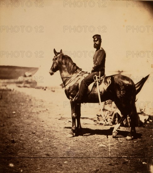 Captain Walker, 30th Regiment, Crimean War, 1853-1856, Roger Fenton historic war campaign photo