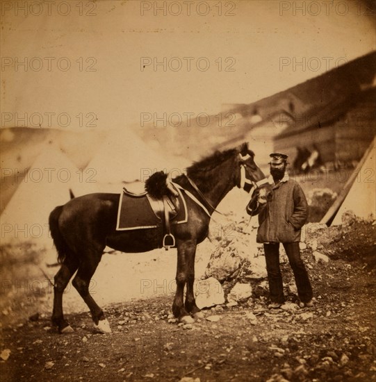 Captain Drysdale, 42nd Regiment, Crimean War, 1853-1856, Roger Fenton historic war campaign photo