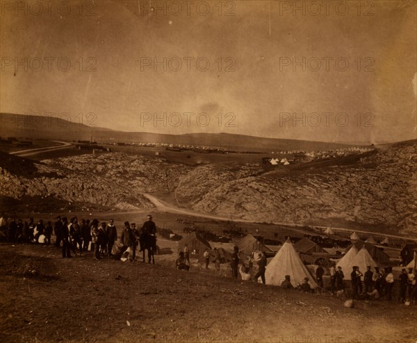 Major Brandling's troop of artillery horse, Crimean War, 1853-1856, Roger Fenton historic war campaign photo