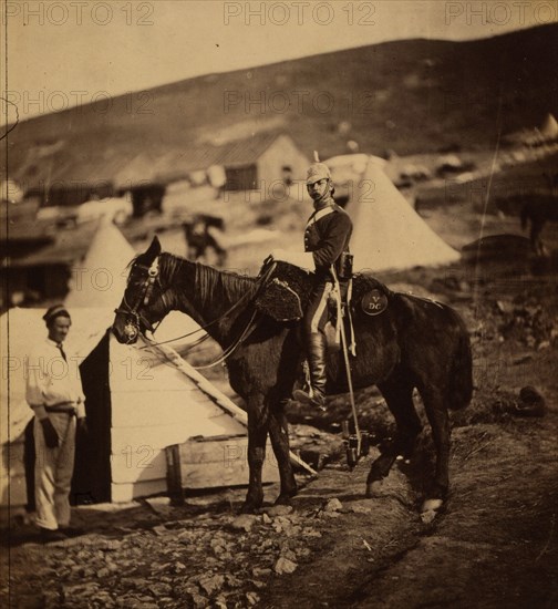 Captain Bernard, 5th Dragoon Guards, Crimean War, 1853-1856, Roger Fenton historic war campaign photo