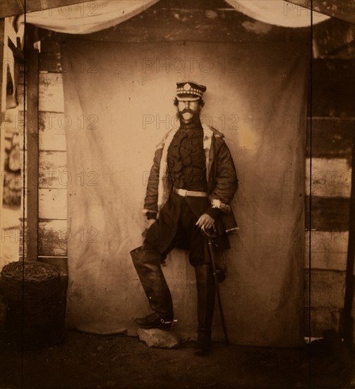 Lieutenant Colonel Seymour, Fusilier Guards, Crimean War, 1853-1856, Roger Fenton historic war campaign photo